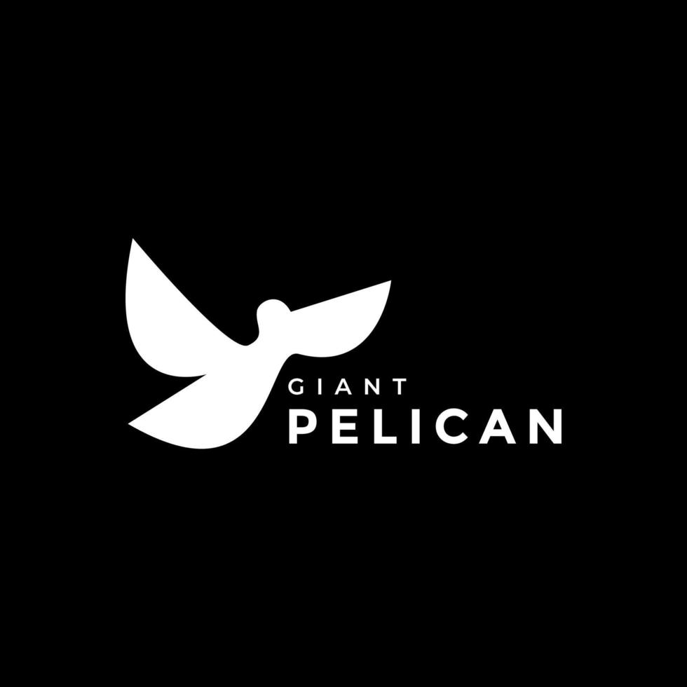 modern minimal fly pelican logo design vector graphic symbol icon illustration creative idea