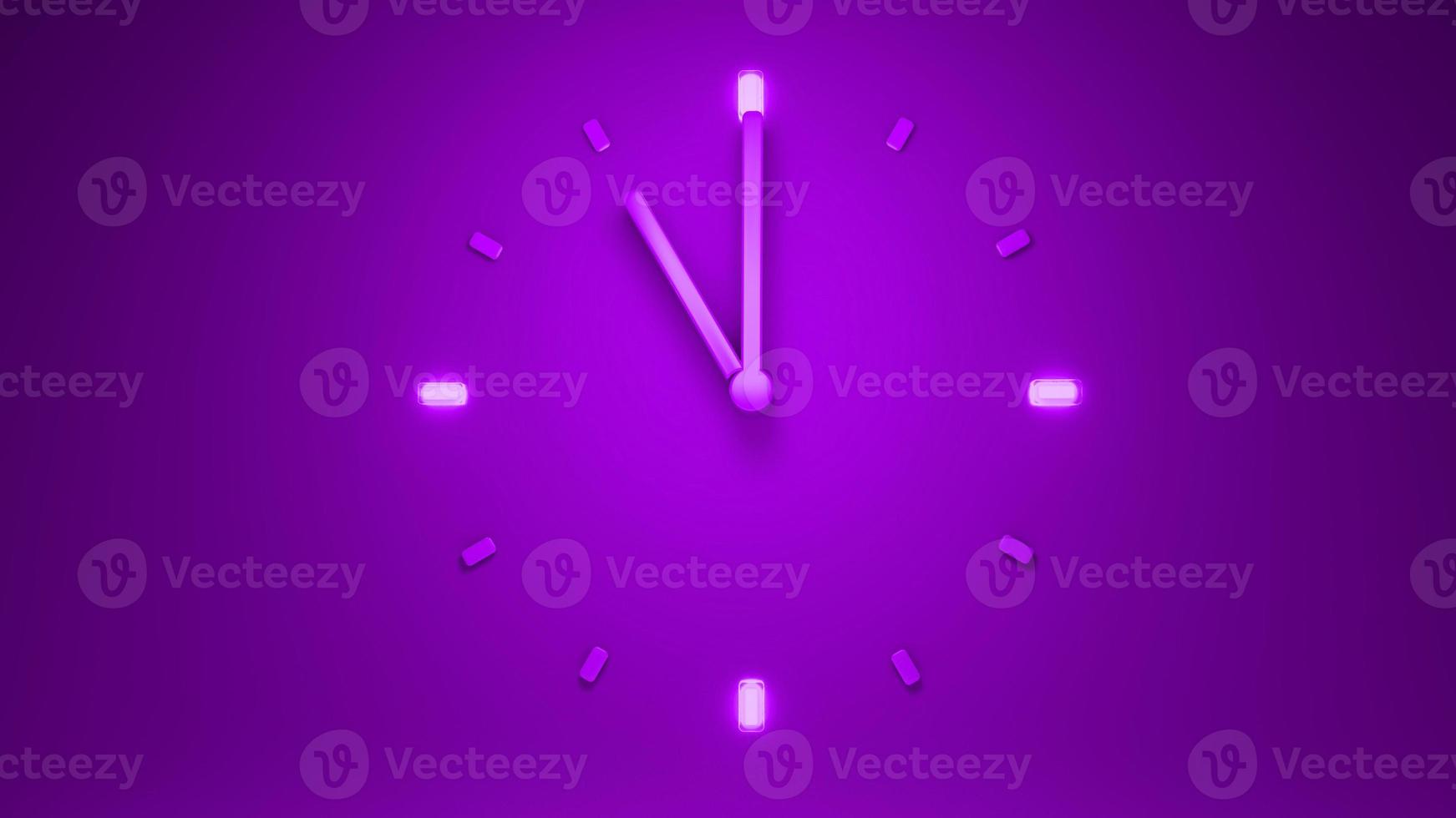 Backlit purple clock time 3D illustration 3D rendering subtle photo
