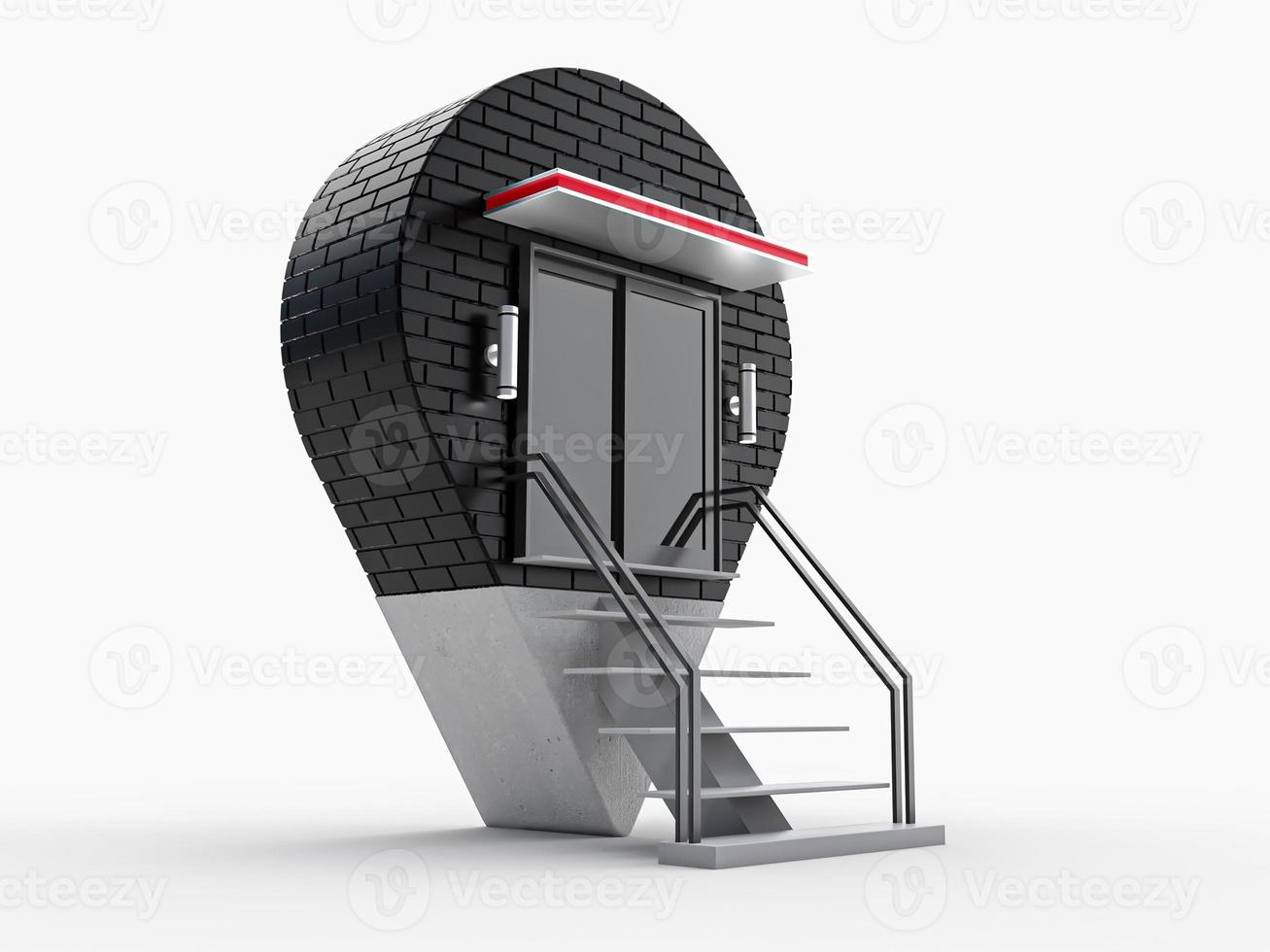 New Location Store Business Grand Opening Pin Map 3d Illustration GPS.navigator pin checking black color on white background photo