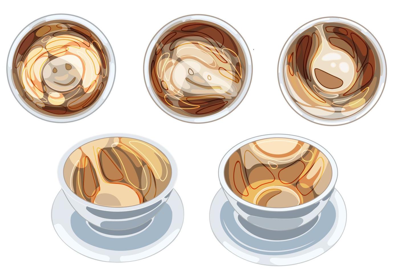 The hand drawn coffee set. Cozy drink vector