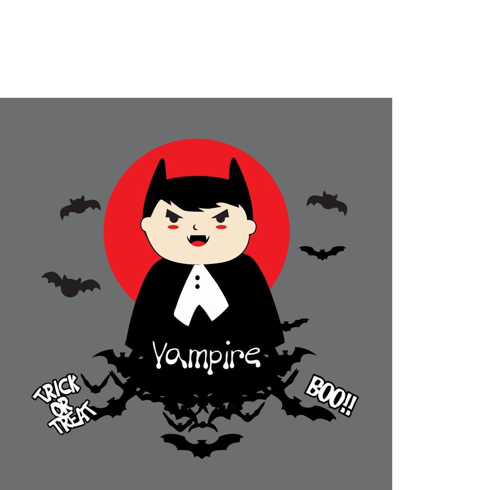 Design Vampire Cute, best for t-shirt, sticker, etc vector