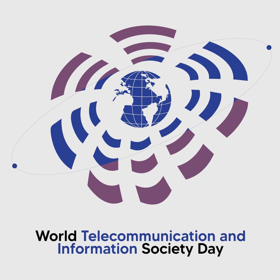 World Telecommunication and information social day vector