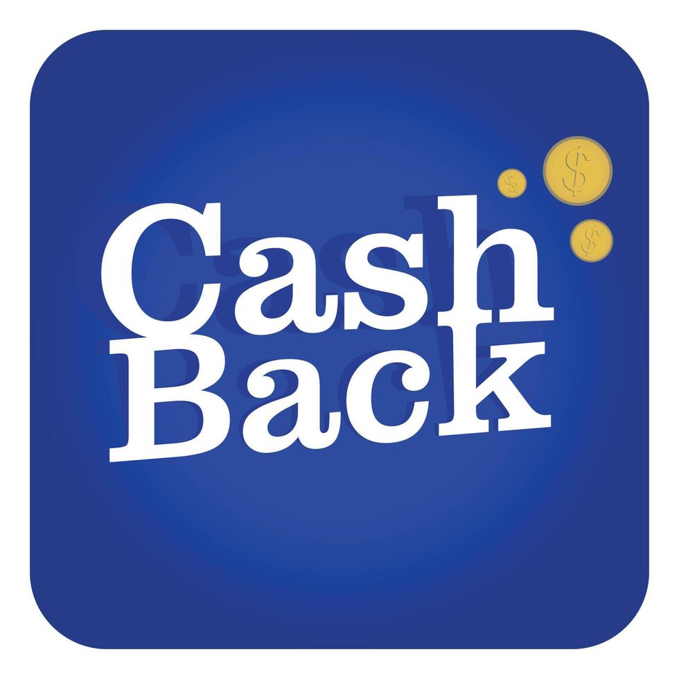 Cashback promotion banner logo promo vector