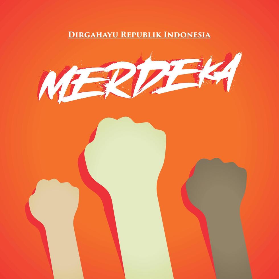 independence merdeka hand vector