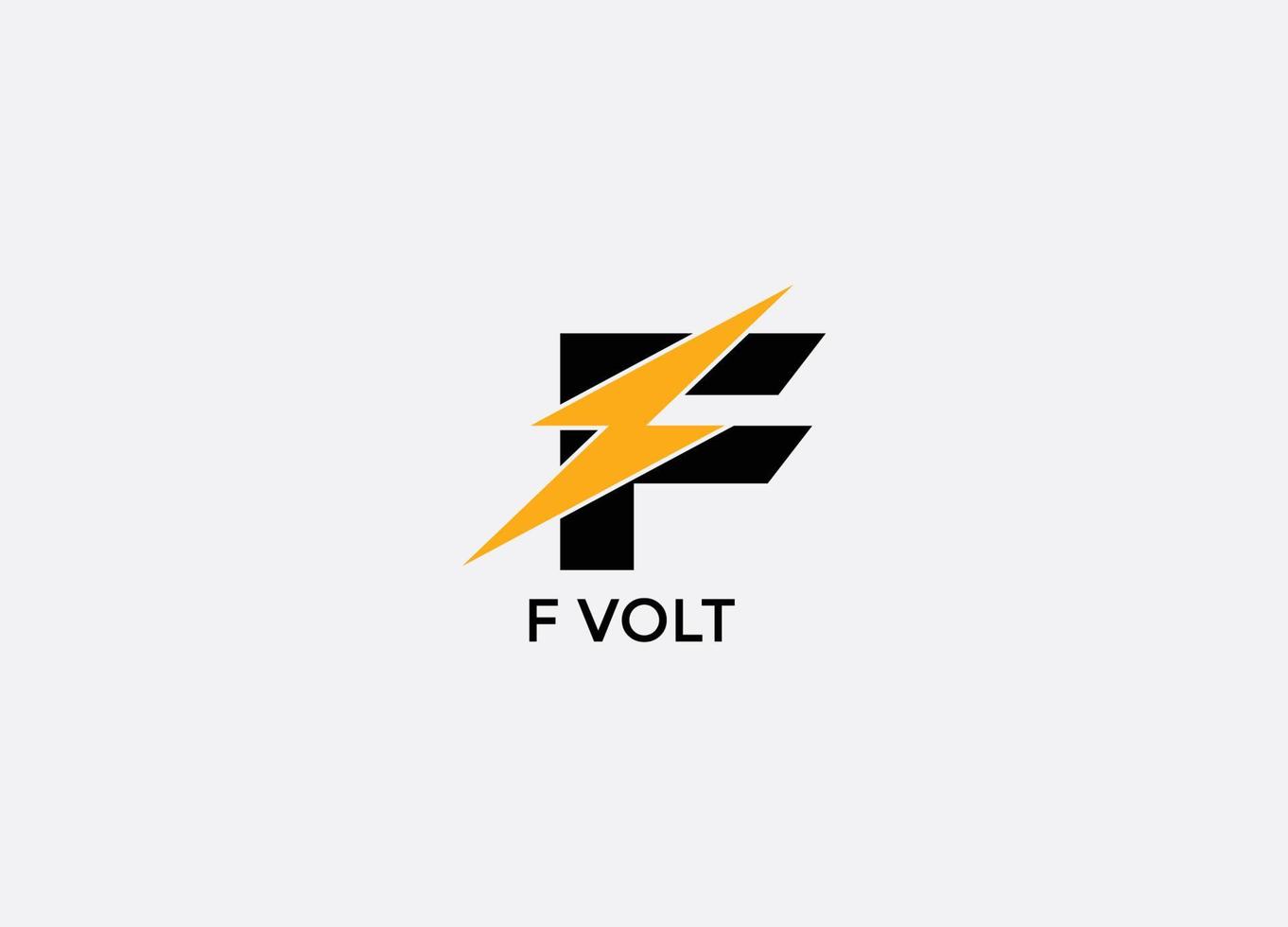 f volt avstract f letra diseño de logotipo de emblema de tecnología moderna vector