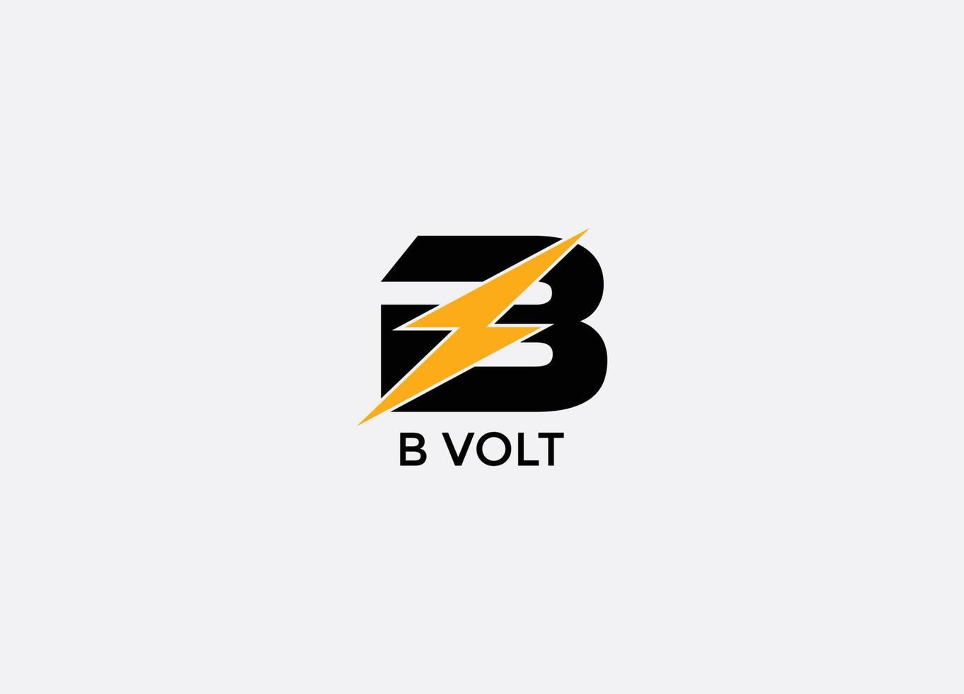 diseño de logotipo de emblema de tecnología moderna de b volt abstract b vector