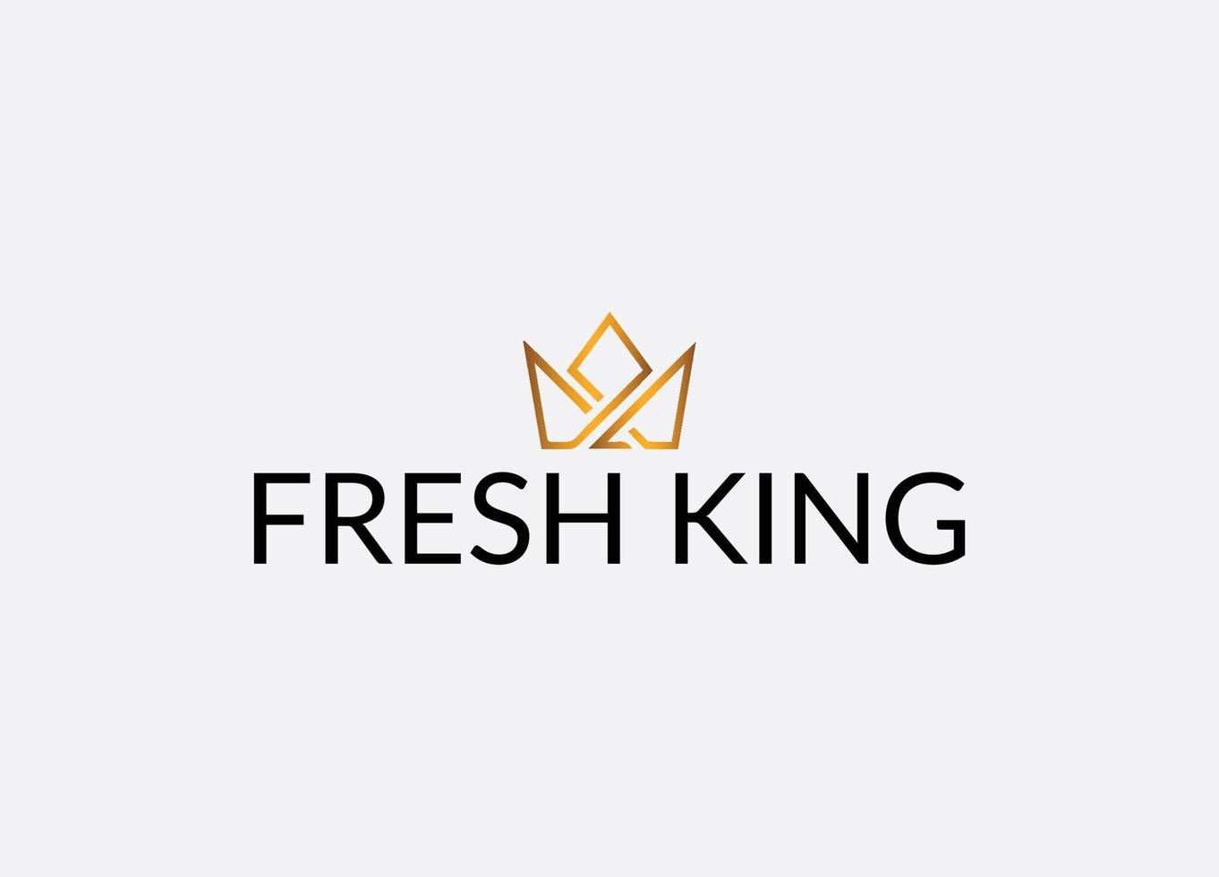 Fresh King Abstract crown emblem logo design vector