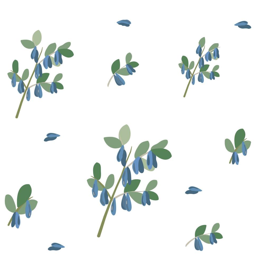 Stylish minimal berries pattern vector