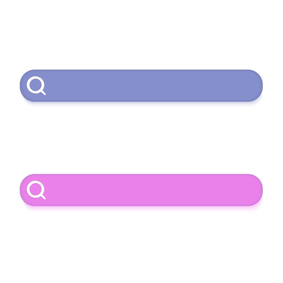 Search Bar Buttons, 3D Illustration vector