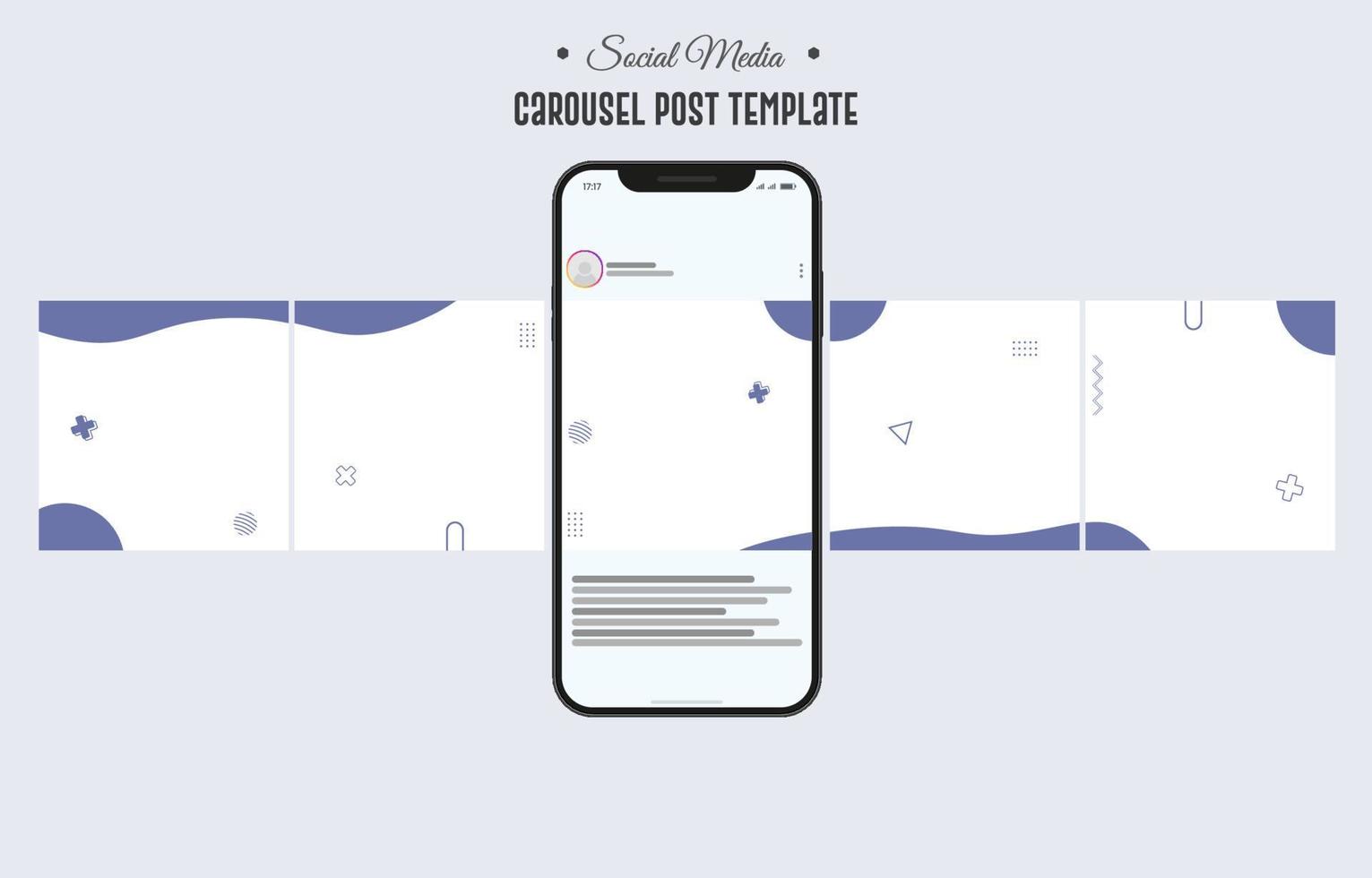 Carousel Post Template on Social Media vector