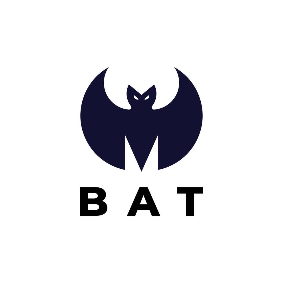 bat silhouette logo design vector