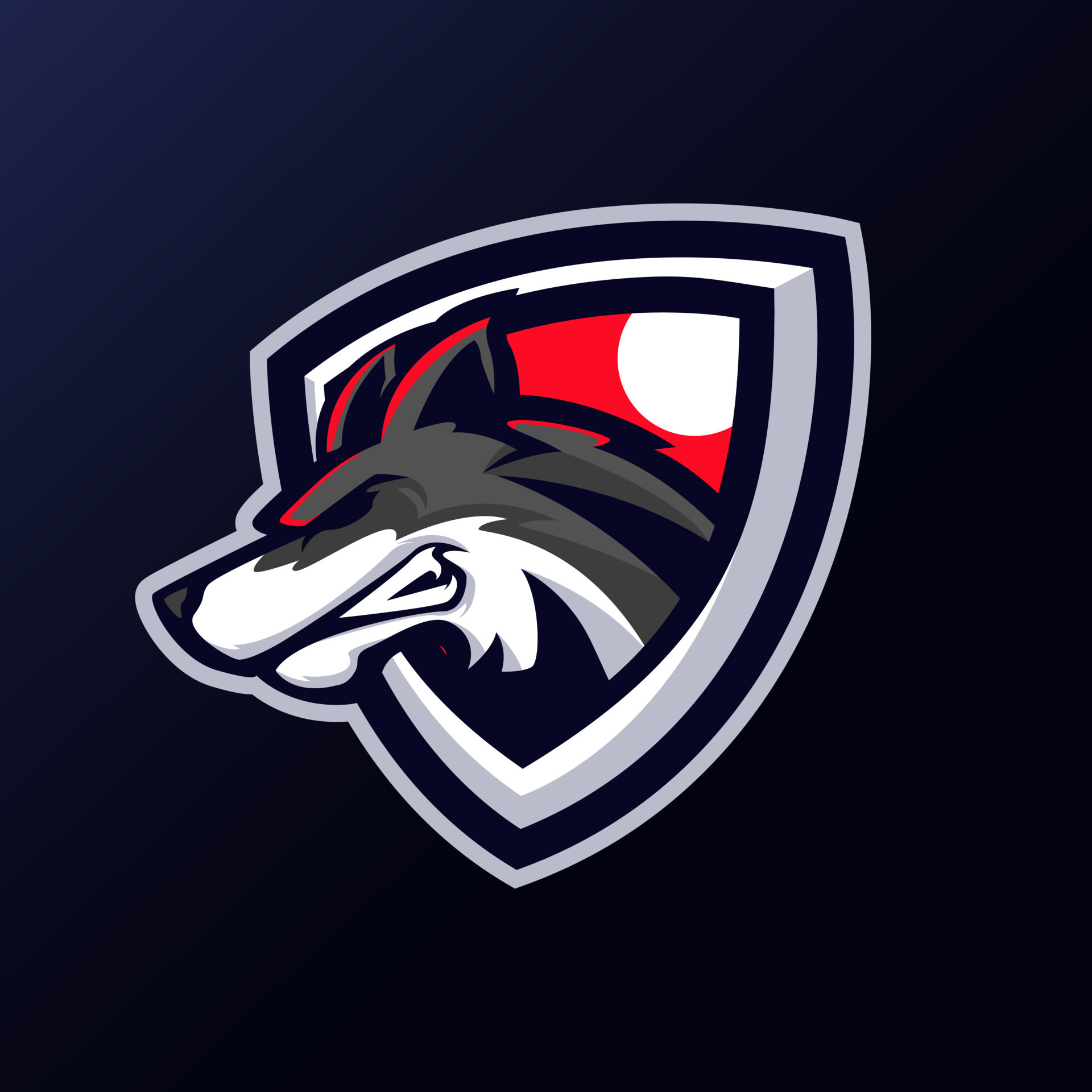 Wolves head mascot logo 8440426 Vector Art at Vecteezy