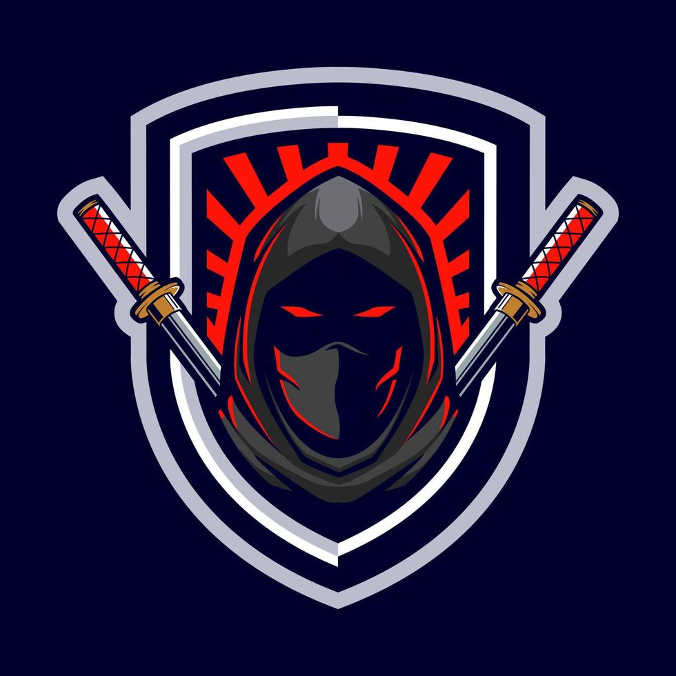 Ninja assassin mascot logo vector