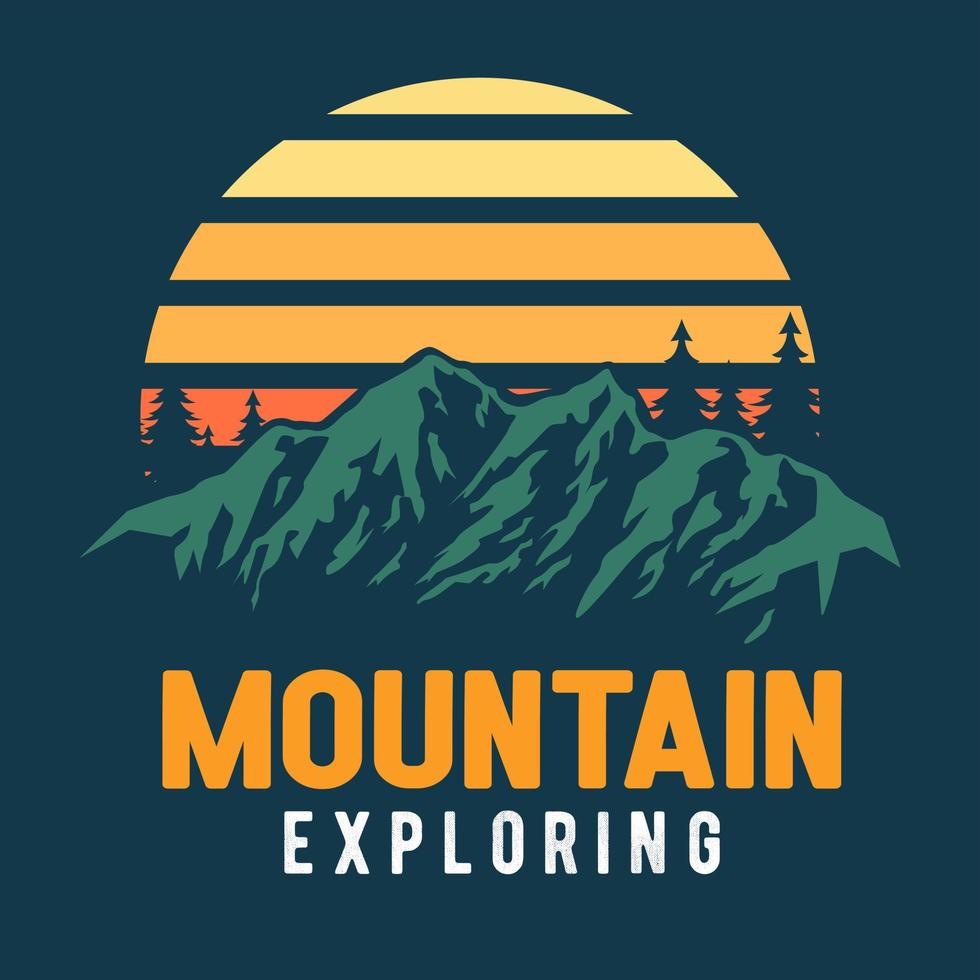 logotipo de exploración de montaña vector