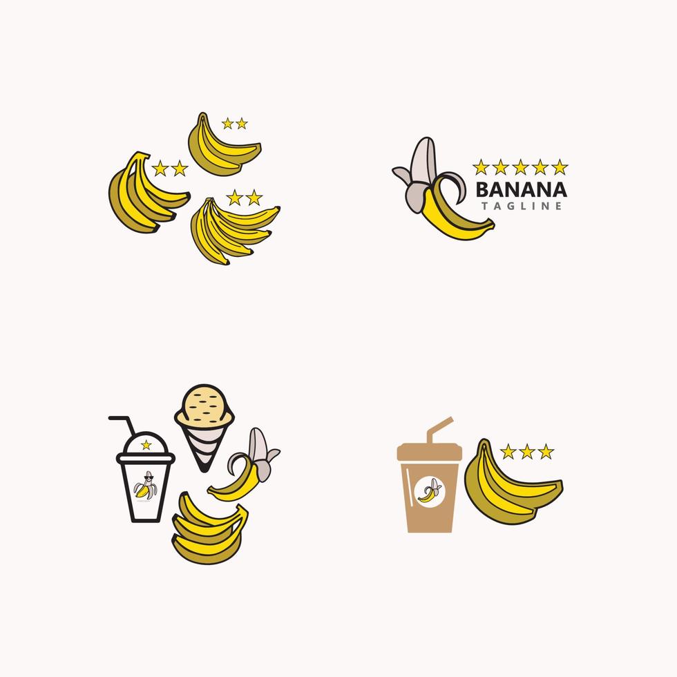 Banana Logo Template vector illustration