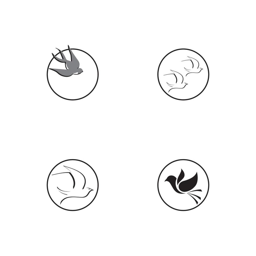 diseño de logotipo creativo ilustración de plantilla de vector de logotipo de pájaro golondrina