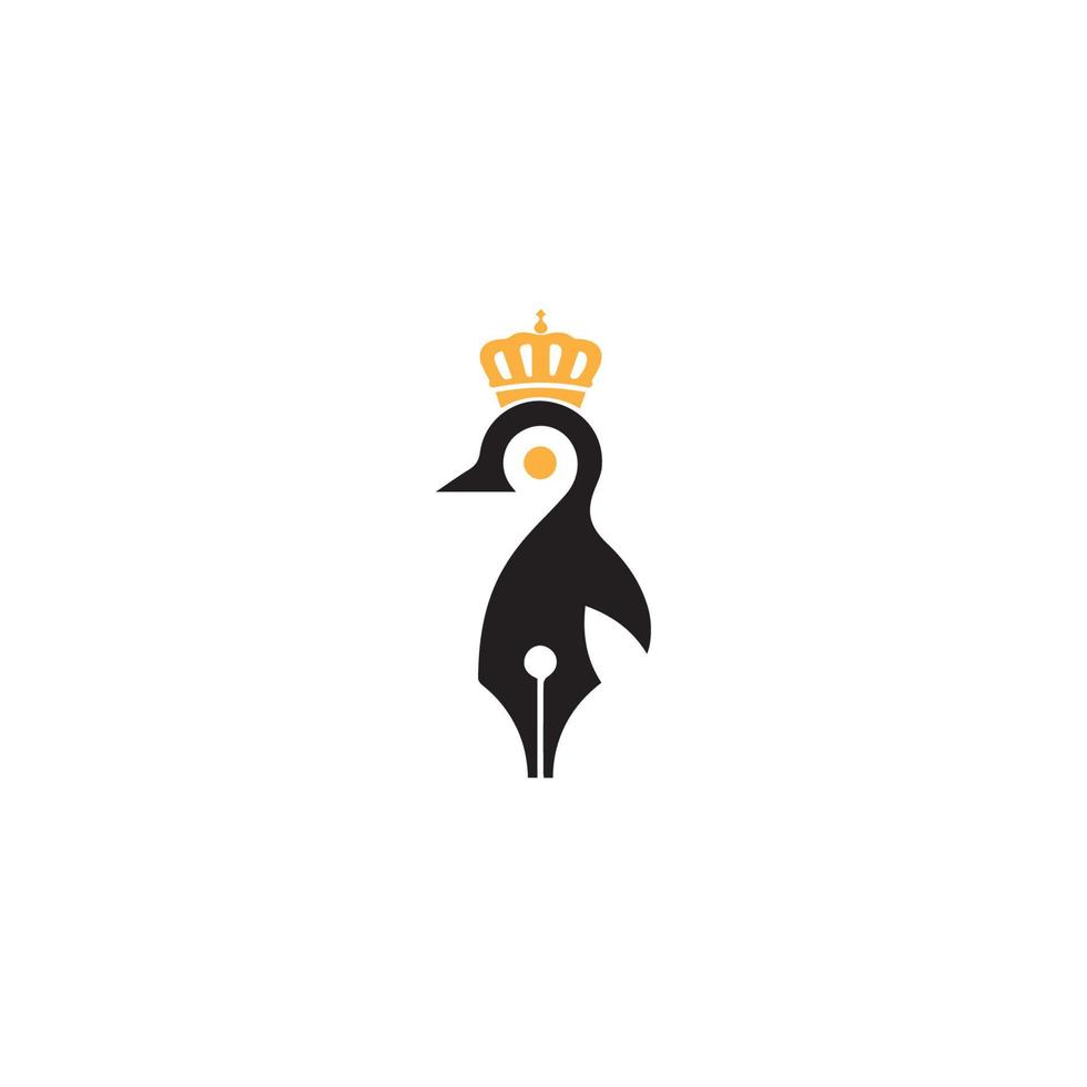 penguin logo template design vector