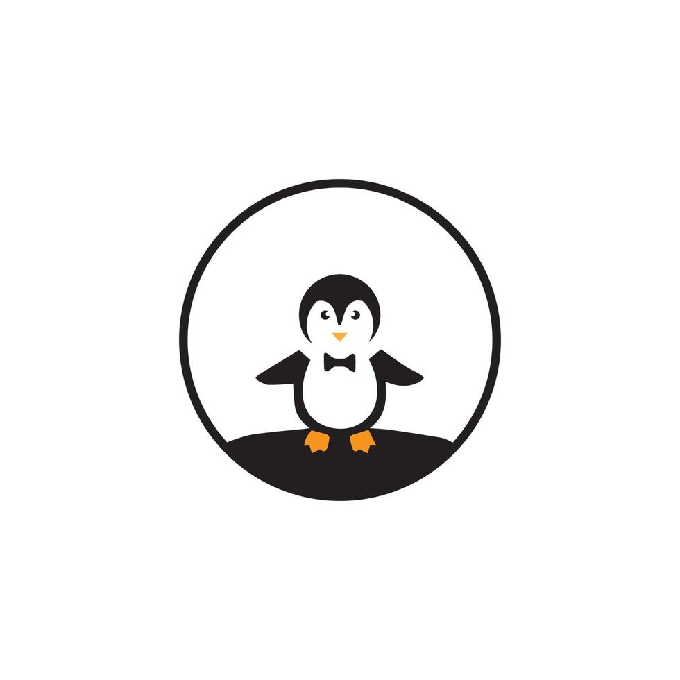 penguin logo template design vector