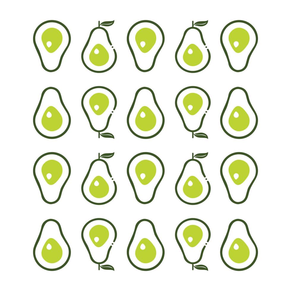 Avocado vector icon illustration design