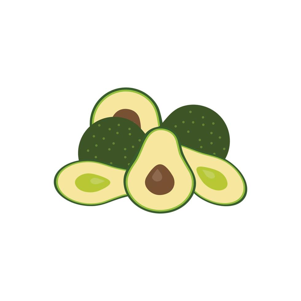 diseño de ilustración de icono de vector de aguacate