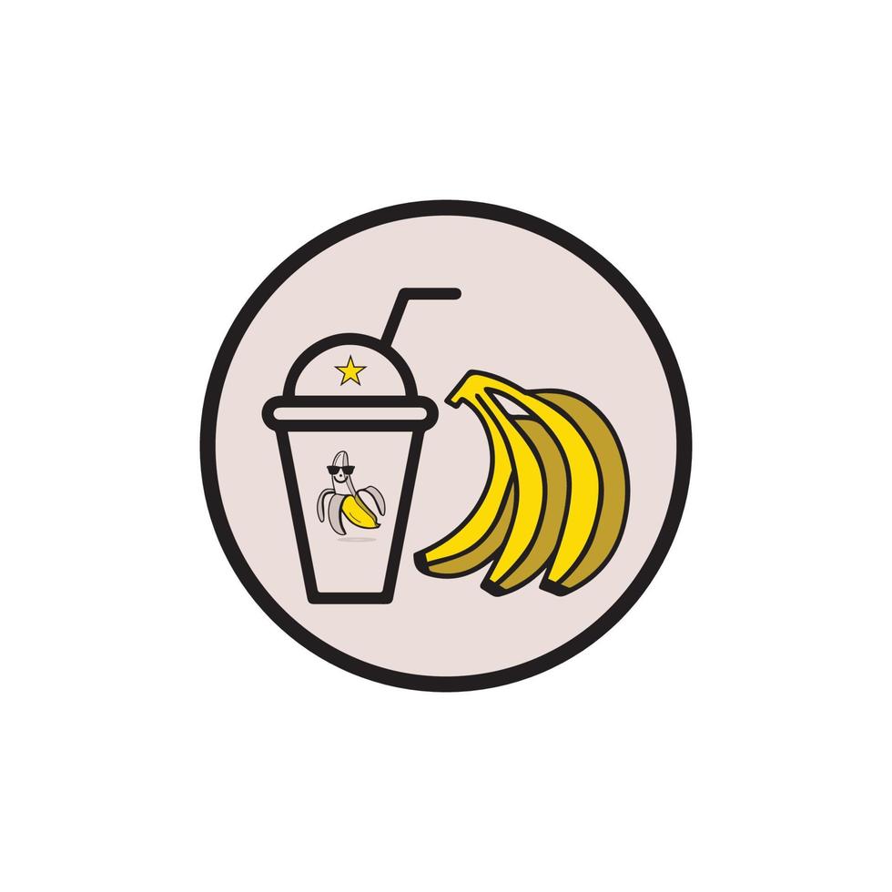 Banana Logo Template vector illustration