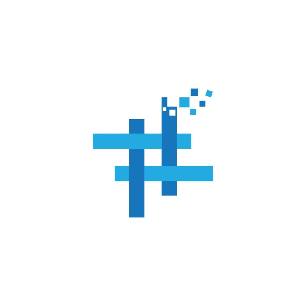 Hashtag symbol creative design template vector