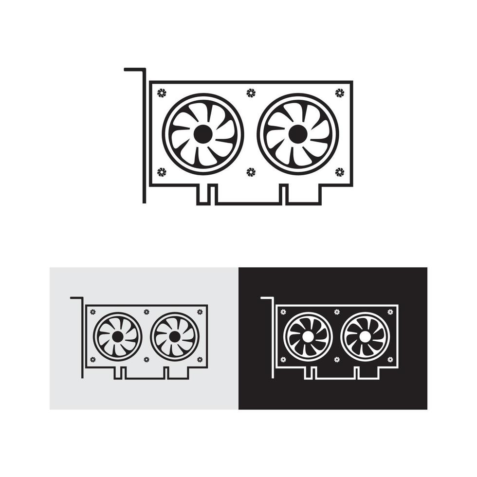 GPU Graphic Card Icon vector