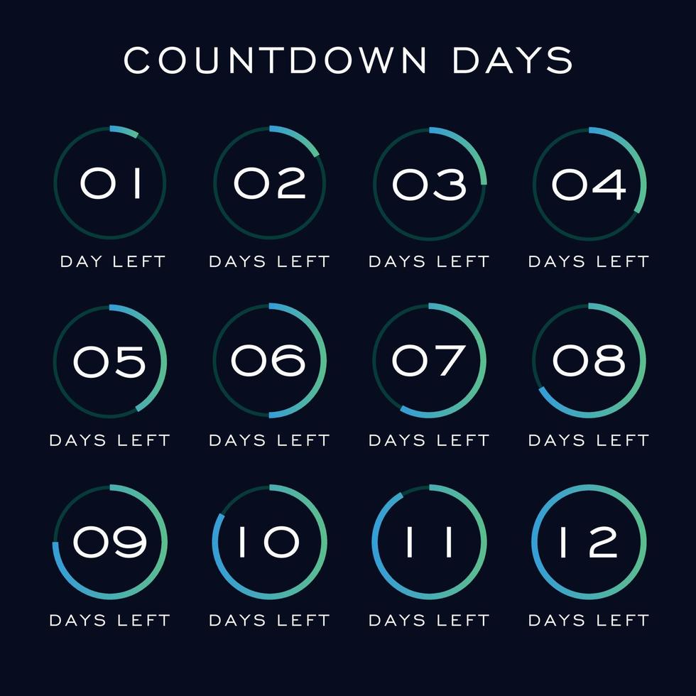 Countdown hours template vector