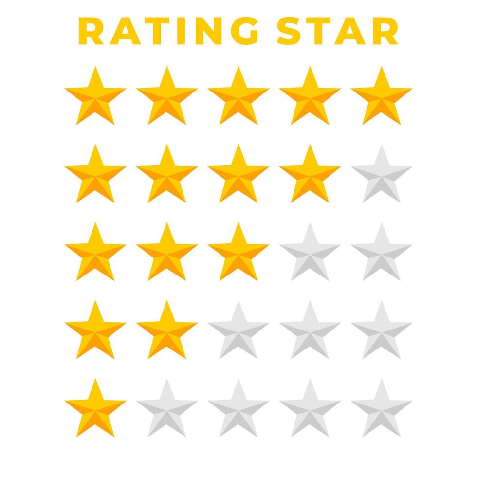 Stars customer product rating review vector
