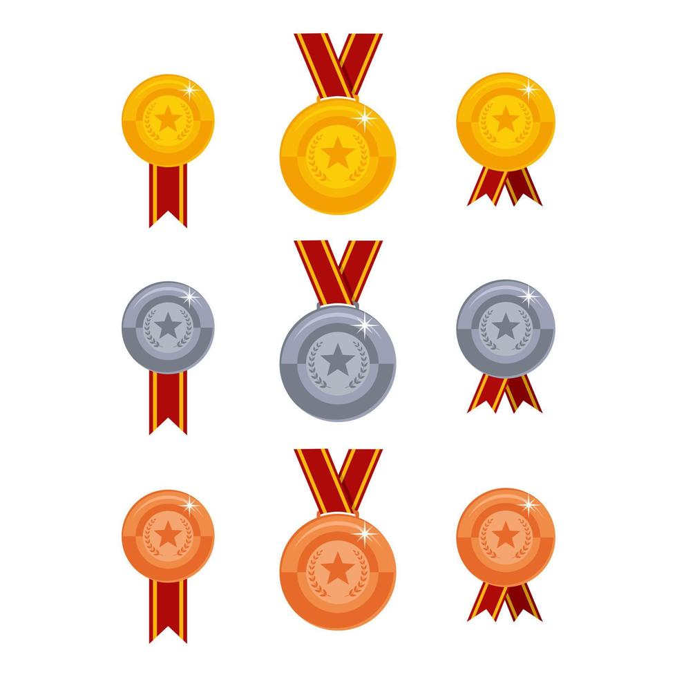 conjunto de iconos de medallas vector