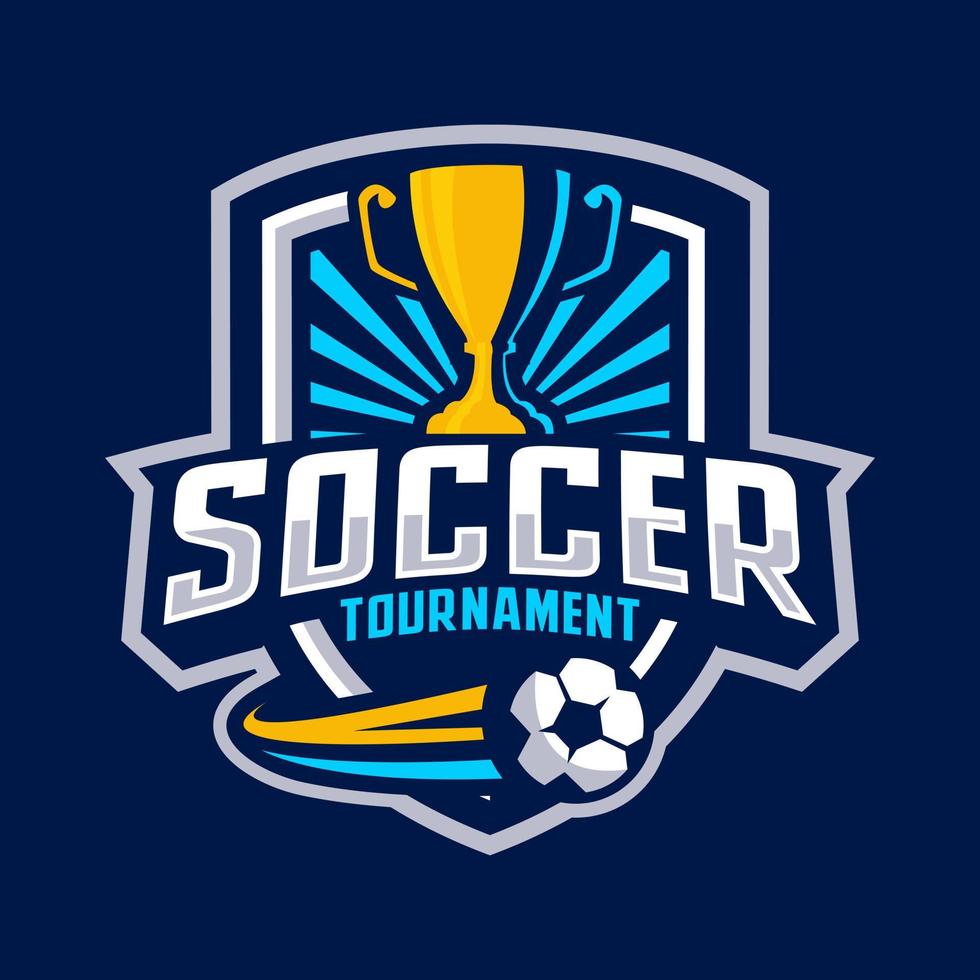 Soccer tournament badge logo vector