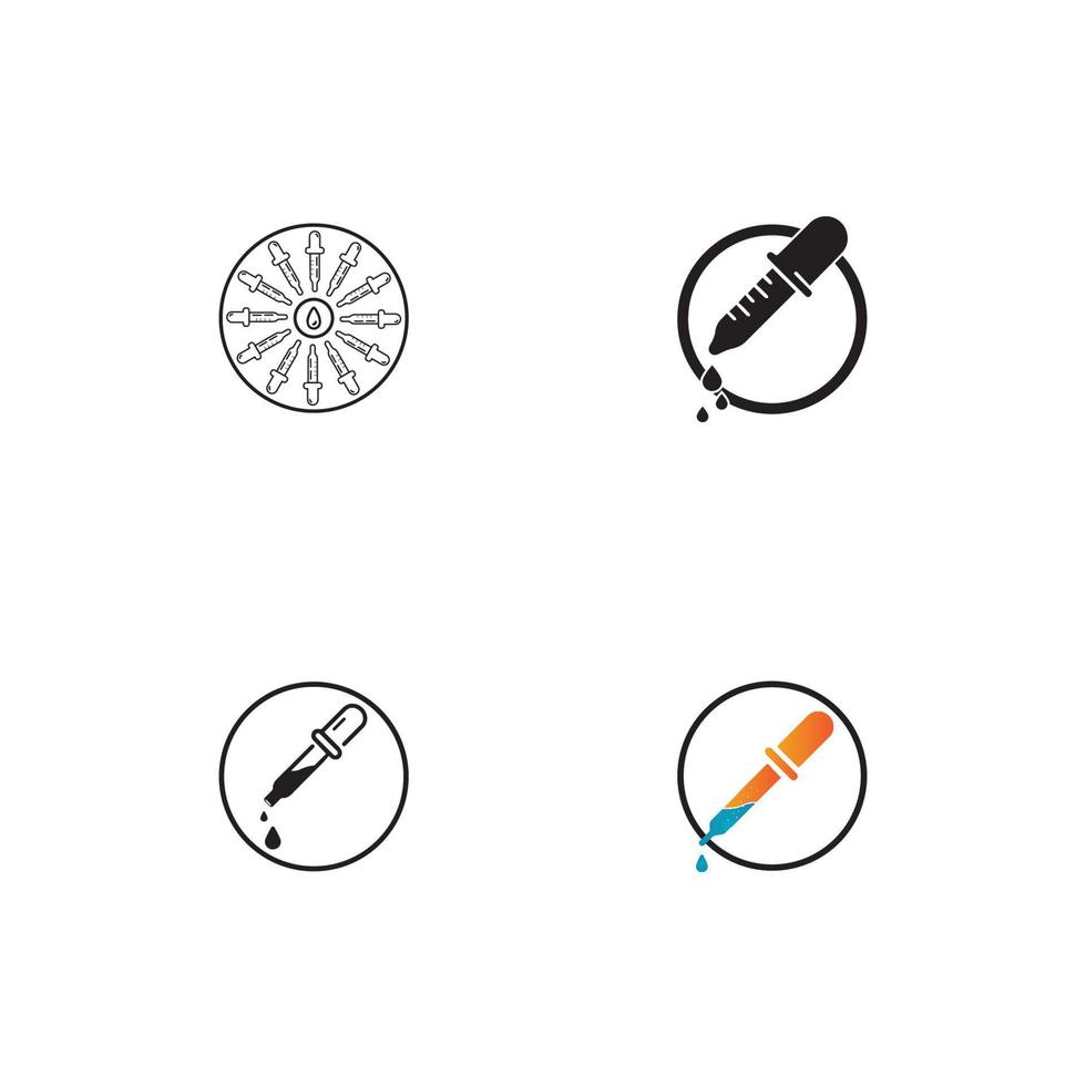 Dropper Icon Vector Design Template. Linear Style.