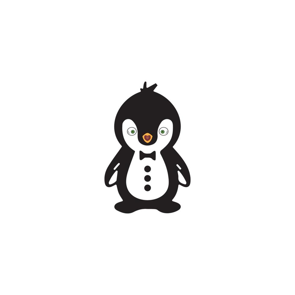 penguin logo template design vector