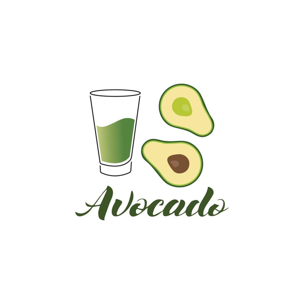 Avocado vector icon illustration design