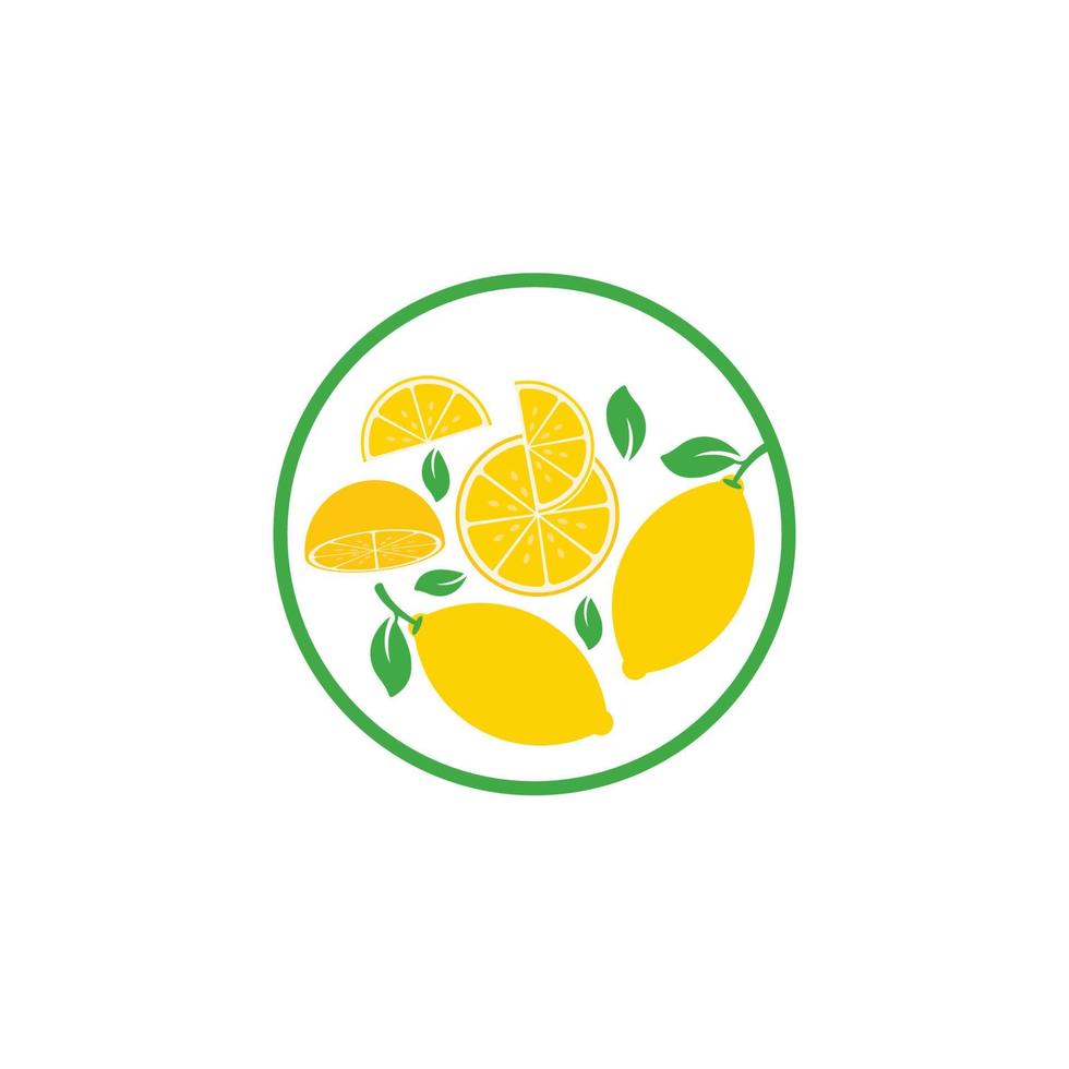 Fresh Lemon icon vector illustration design