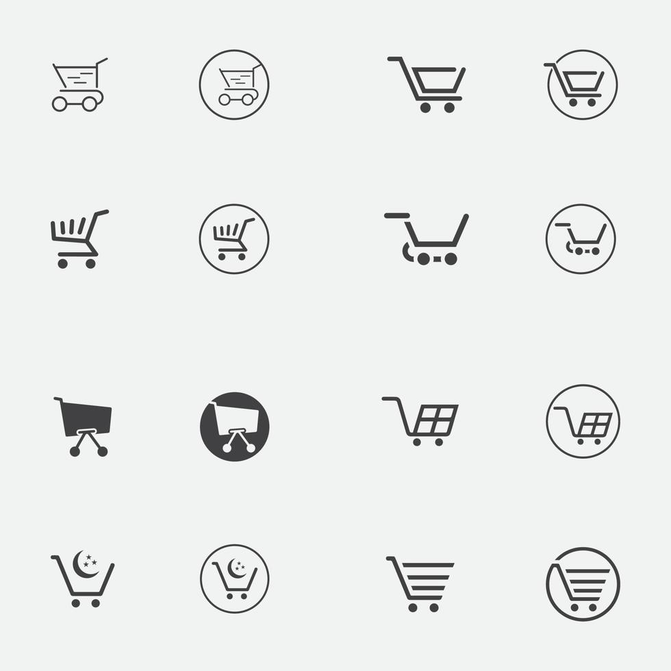 Shop, store basket vector icon Template