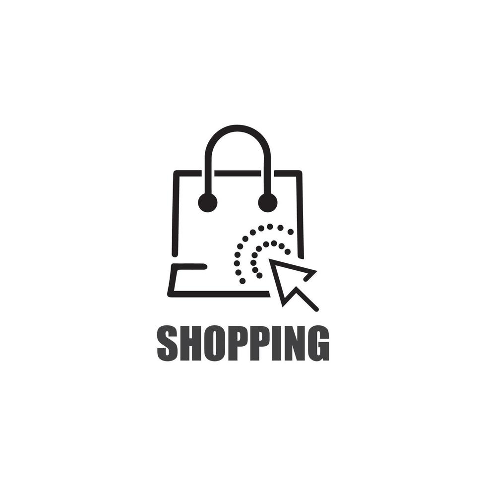 icono de bolsa de compras vector