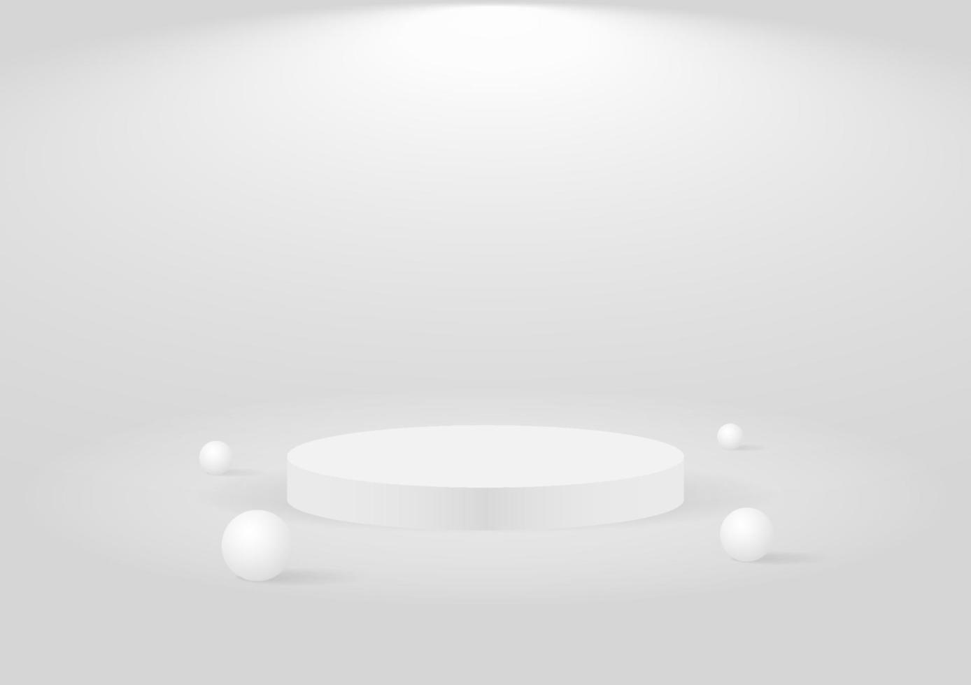 Abstract white  circle empty podium  pedestal scene for product display  vector illustration.