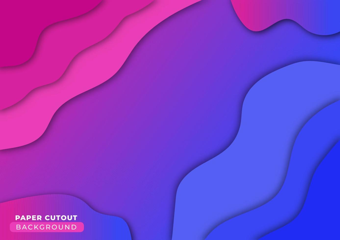 Abstract background paper cutout vector design