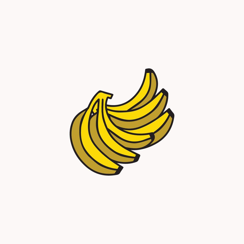Ilustración de vector de plantilla de logotipo de plátano