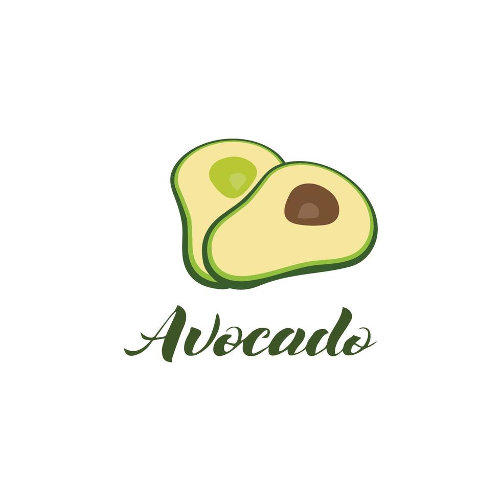 diseño de ilustración de icono de vector de aguacate