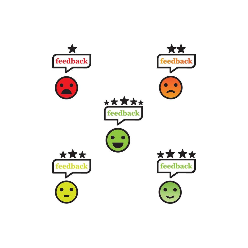 Satisfaction Rating. Customer  Feedback icon design for Digital Marketing business concept vector