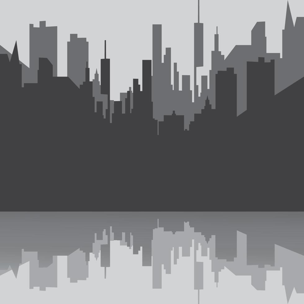 ilustración de vector de fondo de horizonte de ciudad