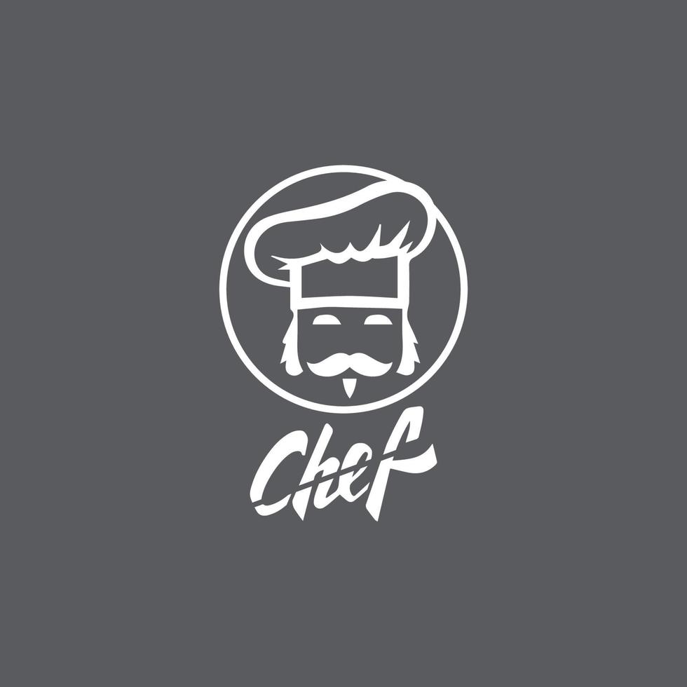 Hat chef logo template vector icon  illustration