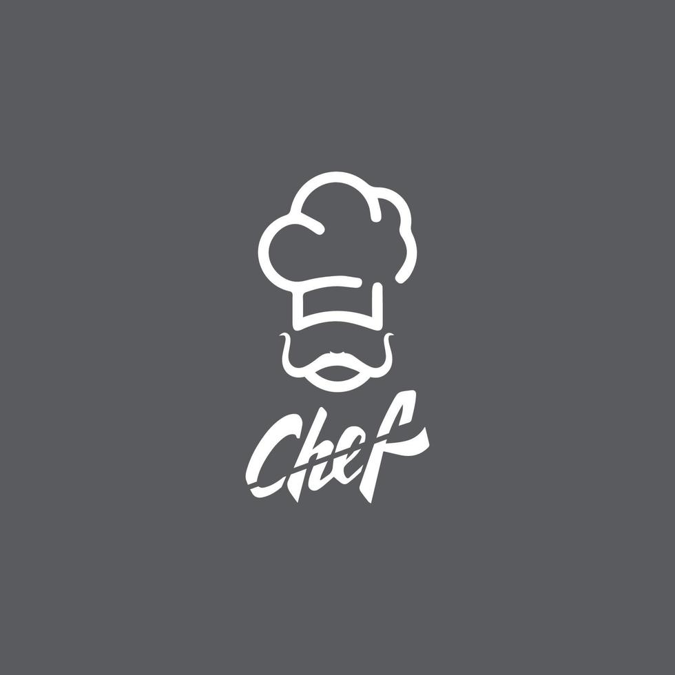 Hat chef logo template vector icon  illustration