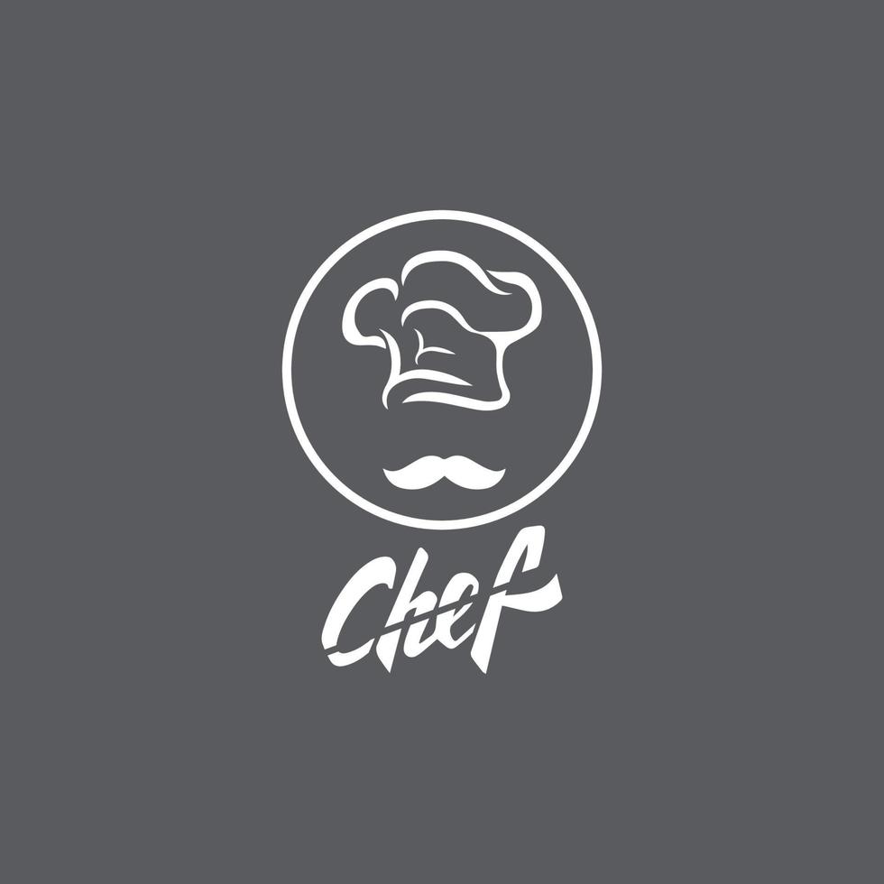 Hat chef logo template vector icon  illustration