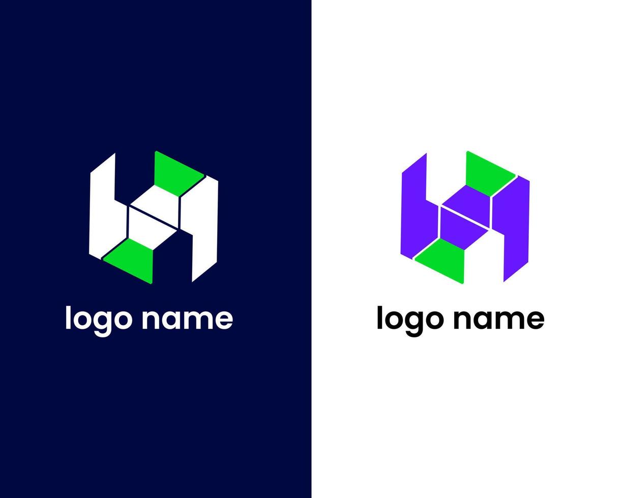 plantilla de diseño de logotipo letra m vector