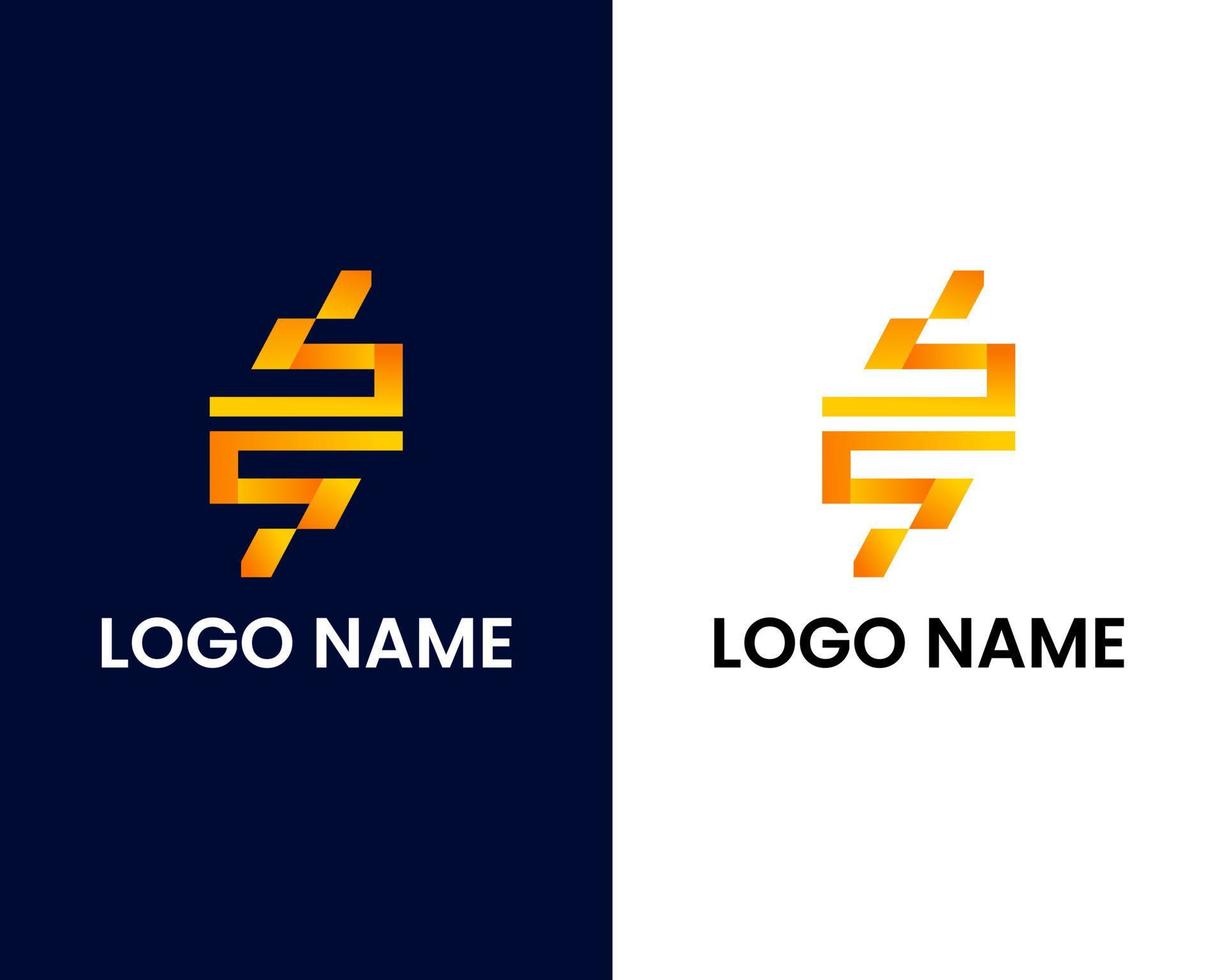 plantilla de diseño de logotipo moderno letra s vector