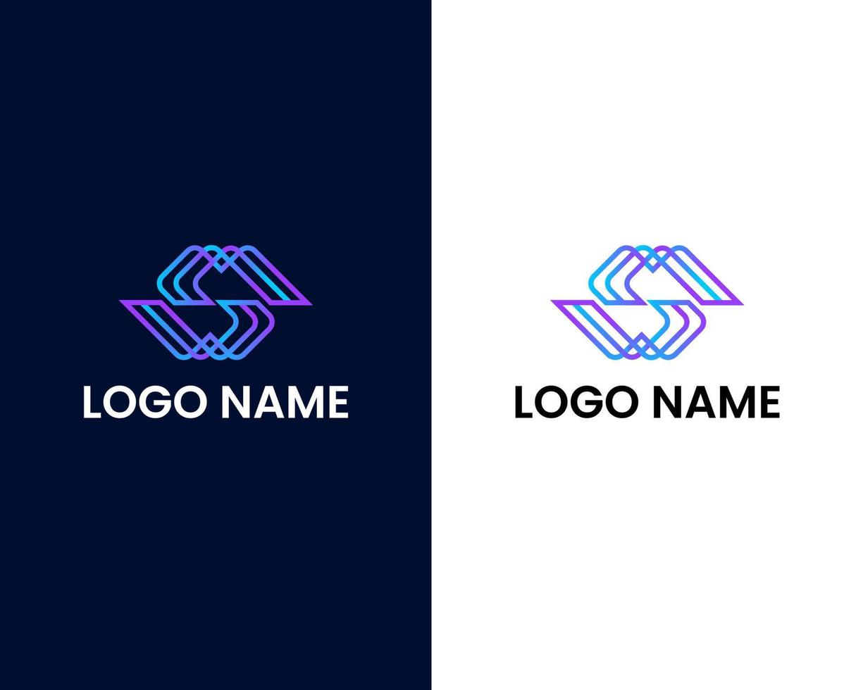 plantilla de diseño de logotipo de letra w y m vector