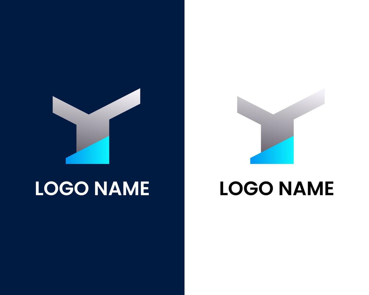 plantilla de diseño de logotipo moderno letra y vector